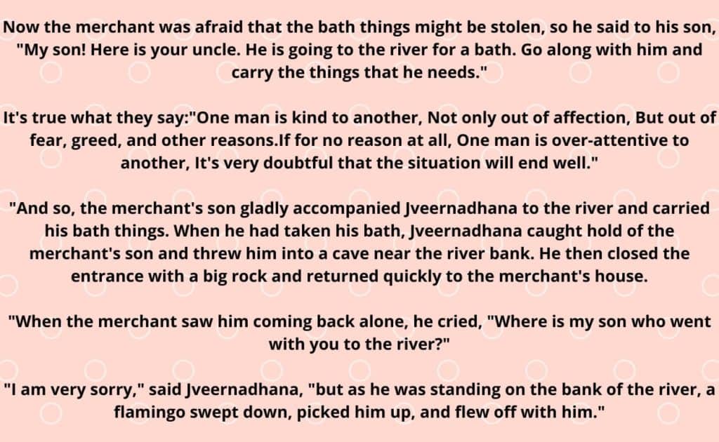 The Story Of The Iron Balance And The Merchant's Son